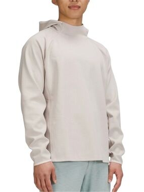lululemon Men’s Gridliner Fleece Hoodie Size M Dove Grey Performance Pullover